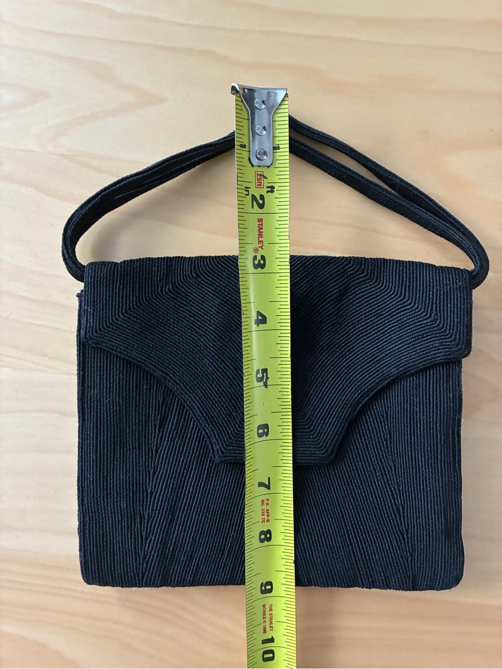 KORDAY Viintage Black Textured Evening Wristlet/Clutch